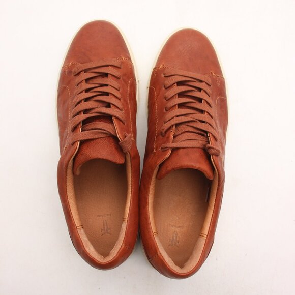 Frye Ivy Women's Size 9.5 M Cognac Brown Low Lace Leather Sneakers - Picture 9 of 9